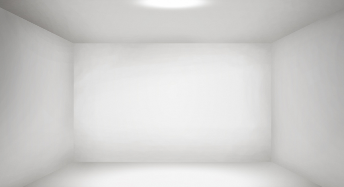 a plain white room
